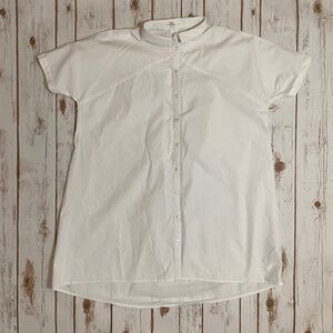 Grey Lab Los Angeles Short Sleeved Button Down Tunic White Size S